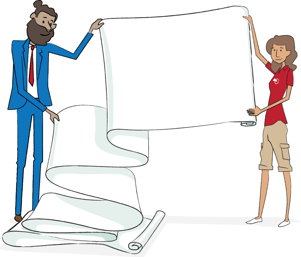 Scroll Illustrationl blank scrolling paper reel